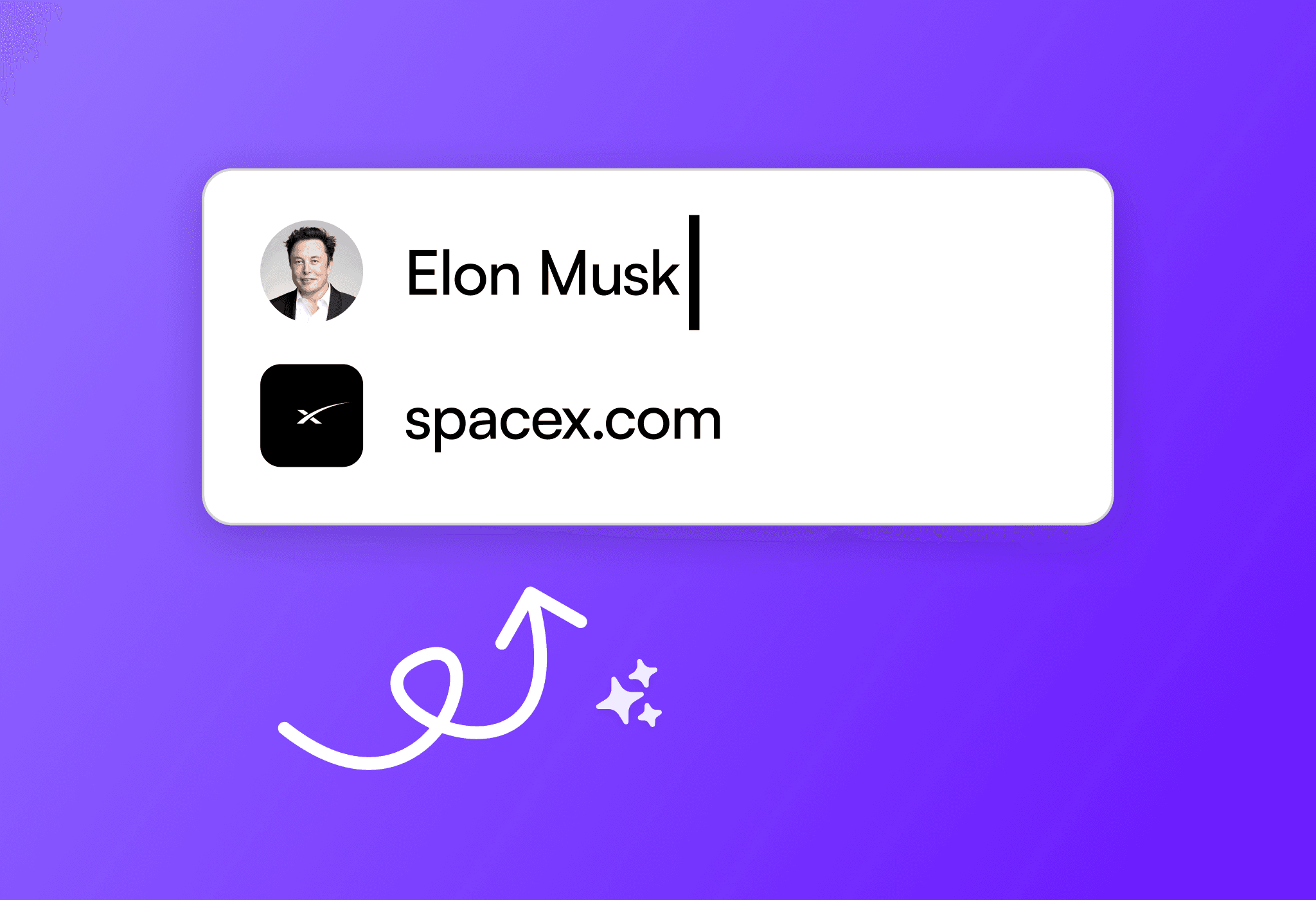 Enter name and company